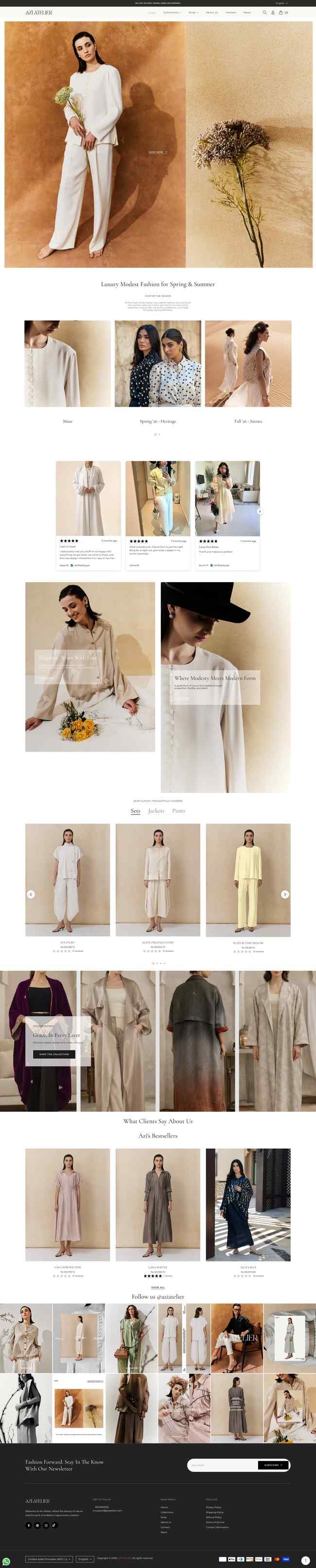 Azia Atelier website